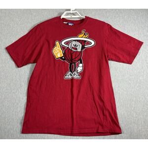 Adidas Miami Heat Originals Little Dude T Shirt Size M Red Cotton Short Sleeve